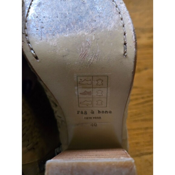 Rag & Bone Margot Perforated Suede Ankle Women's EU 40 Heeled Zipper Boots - Picture 5 of 8